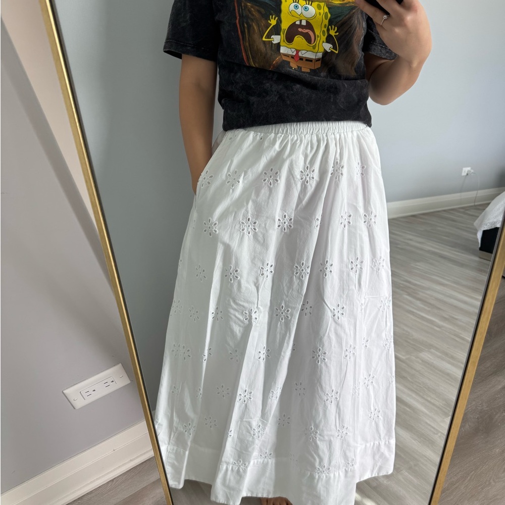 White Eyelet Women's Skirt